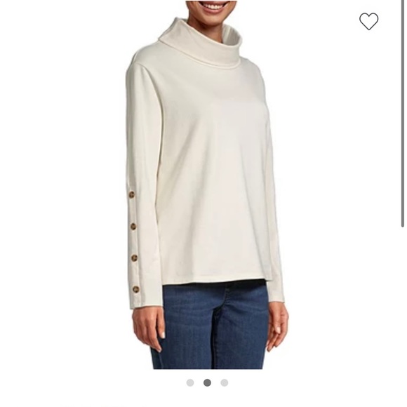 St. John's Bay Womens Long Sleeve Mock Neck Top - Picture 1 of 10